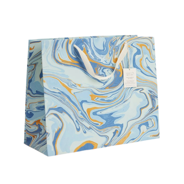 Hand Marbled Gift Bags - Summer Sky