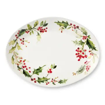 Holly and Vines Oval Platter