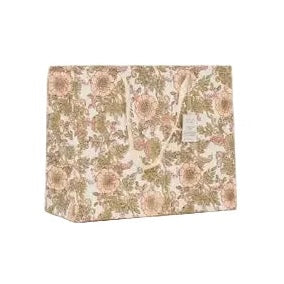 Hand Block Printed Gift Bag - Wild Rose Terracotta