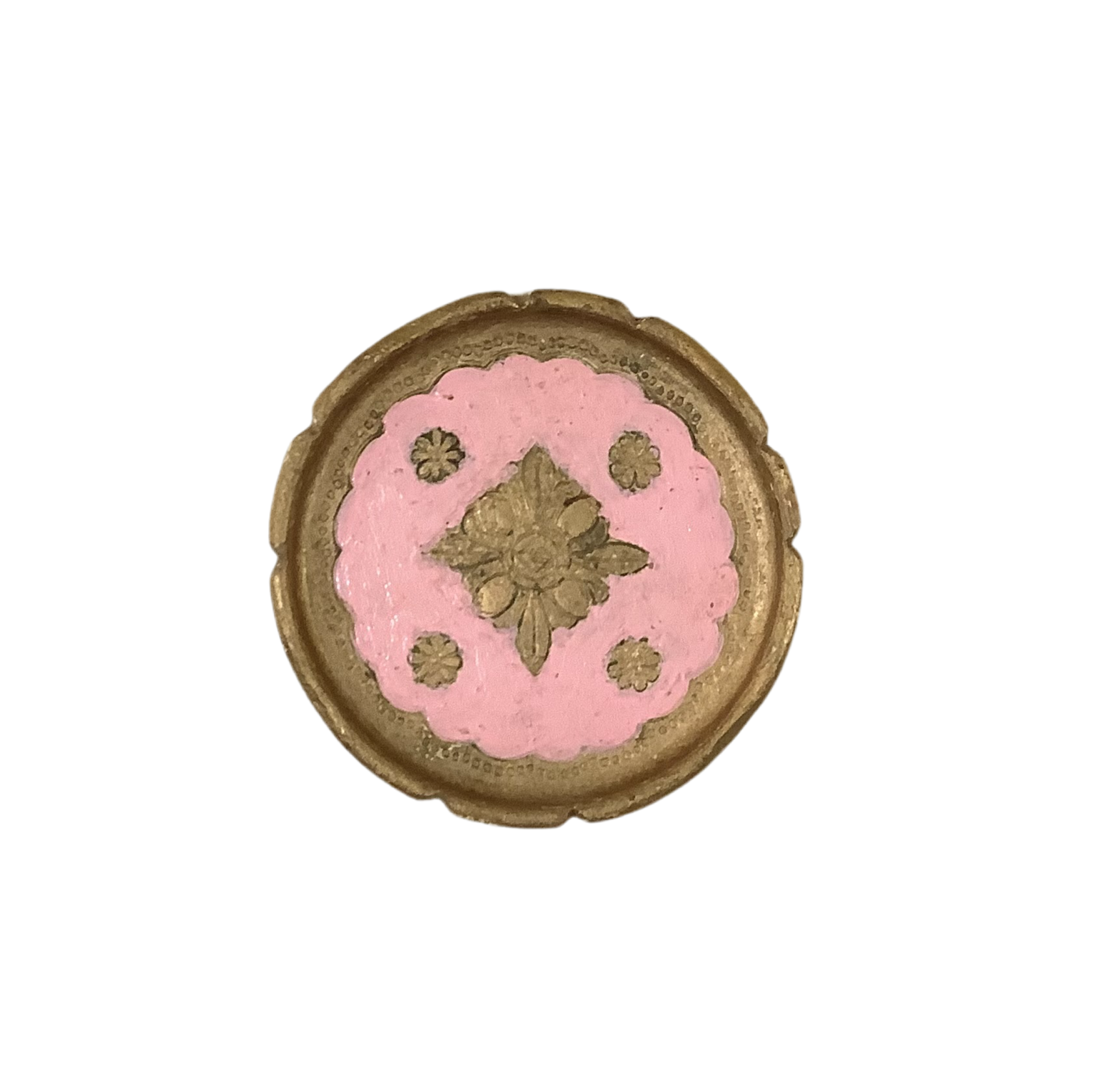 Vintage Florentine Coaster - Pink