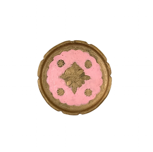Vintage Florentine Coaster - Pink