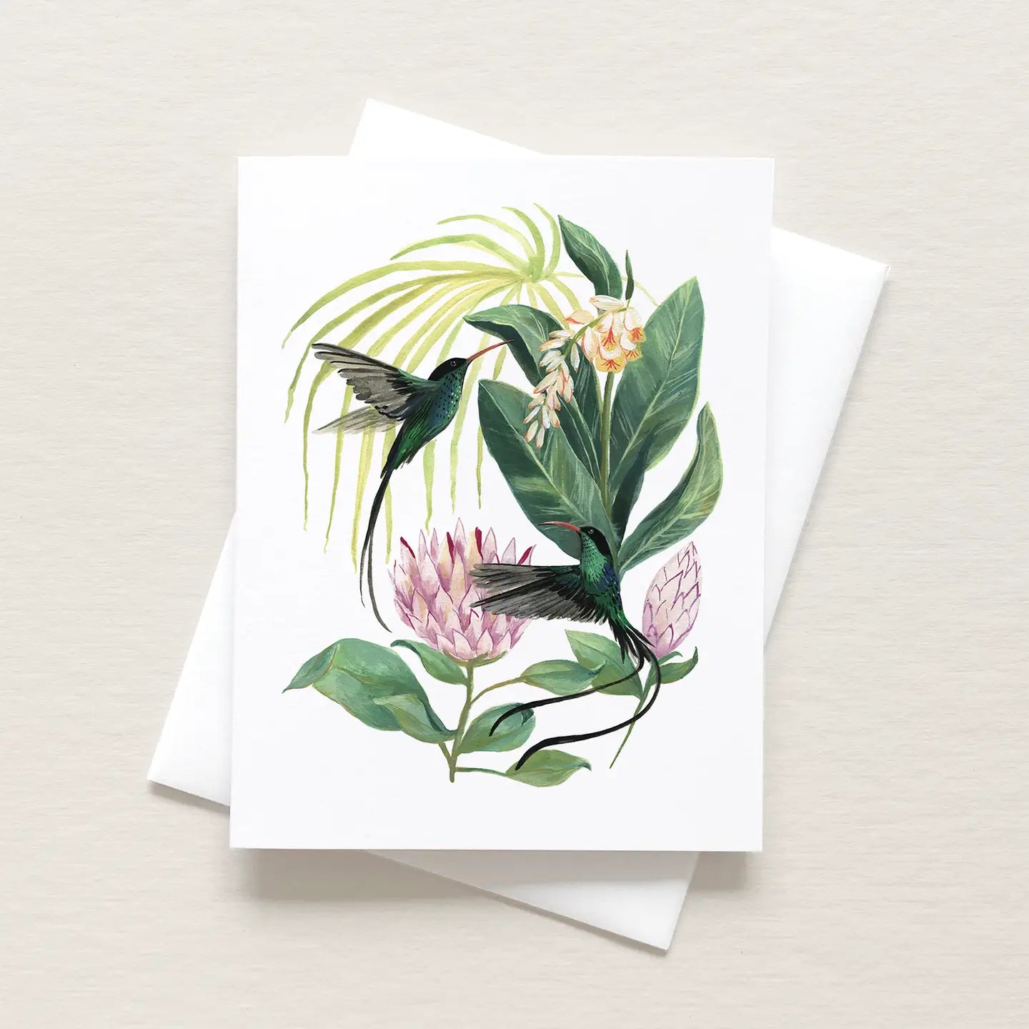 Red-Billed Hummingbirds Card