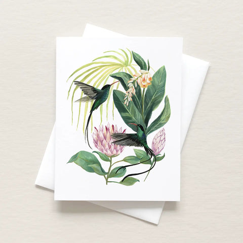 Red-Billed Hummingbirds Card