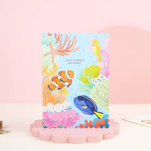 Fish & Coral Design Greeting Card