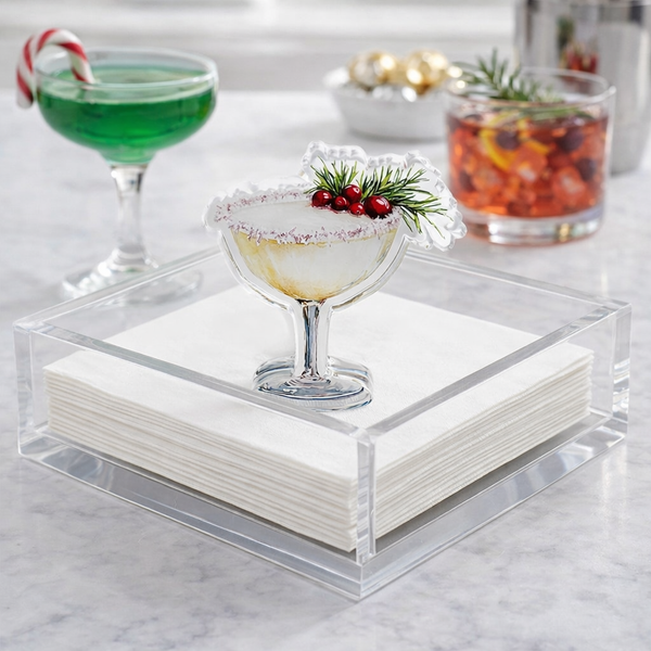 Acrylic Napkin Weight - Festive Cocktail