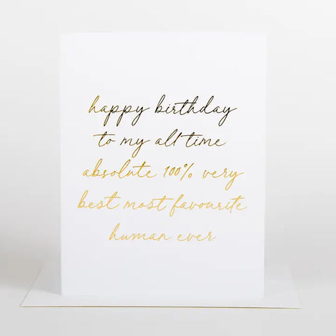 Happy Birthday Favourite Human Card