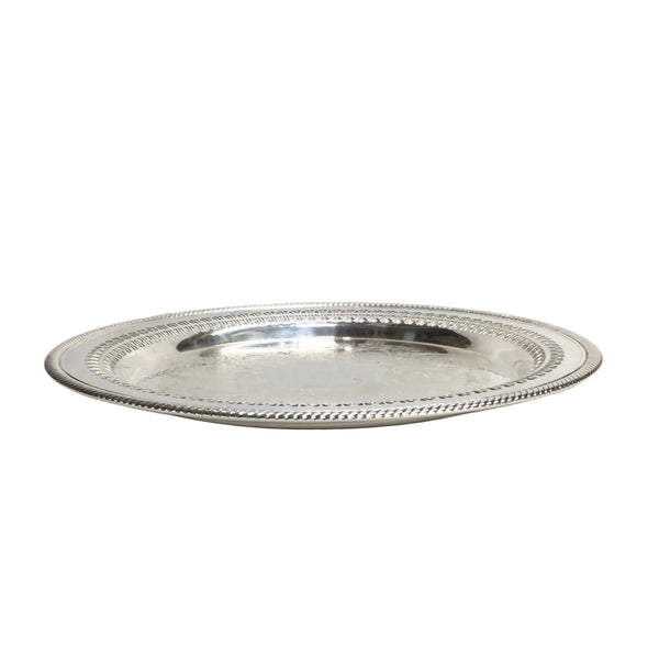 Vintage Silver Round Tray