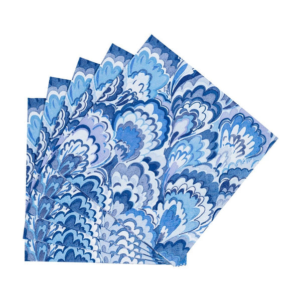 Cocktail Napkins - Marbled Ceramica Indigo