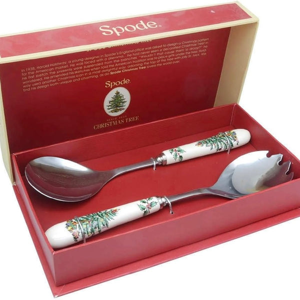 Spode Christmas Tree Salad Servers