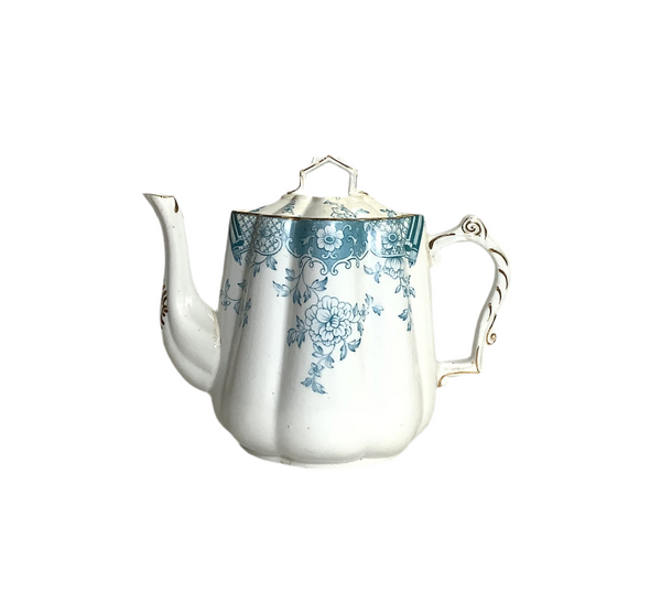 Vintage Genoa Blue & Gold Teapot