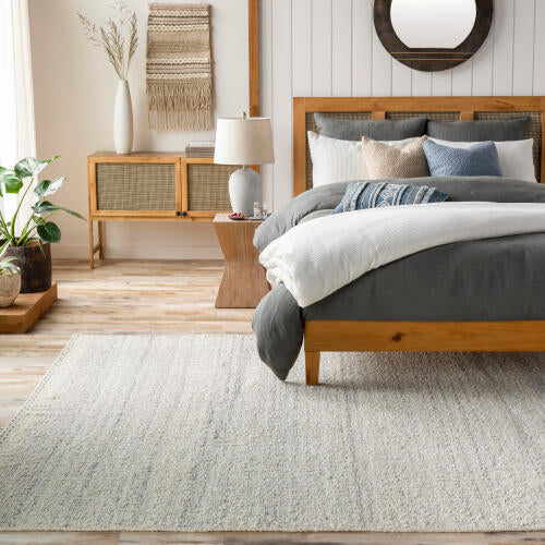 Sadie Handmade Rug - Cream/Pale Blue