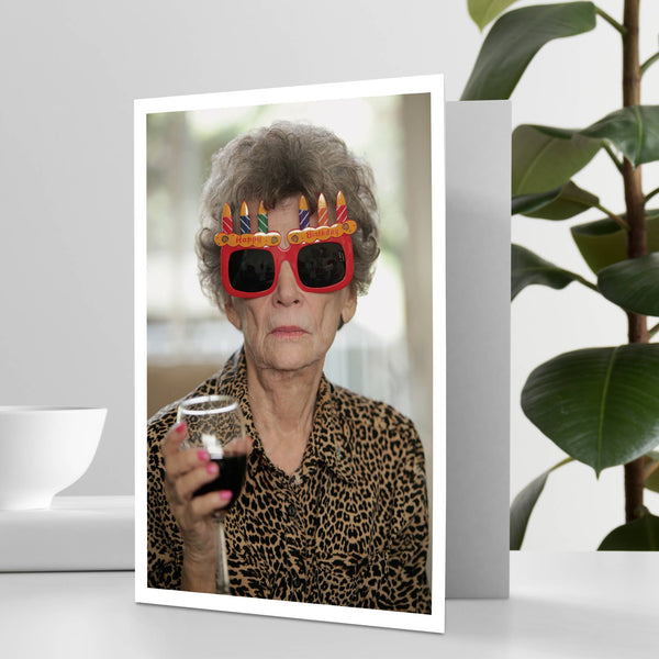 Birthday Glasses Happy Birthday Greeting Card