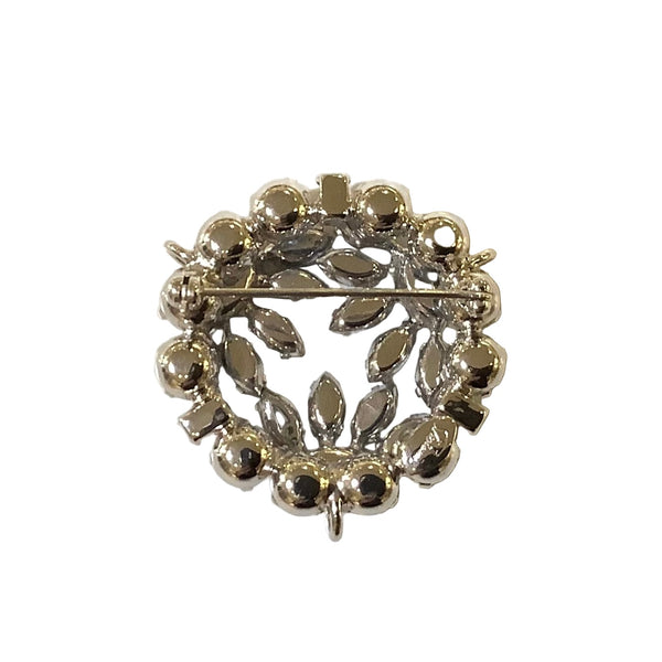 Vintage Pale Blue Rhinestone Brooch