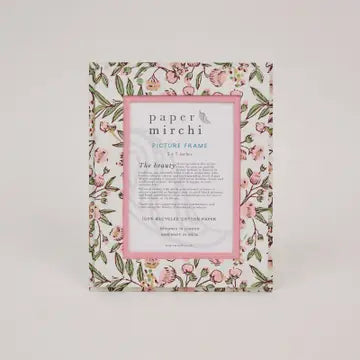 Block Printed Picture Frame - Song Birds Blush
