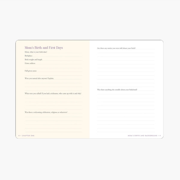 Mom's Story - Keepsake Memory Journal