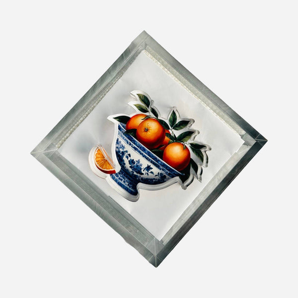 Acrylic Napkin Weight - Mandarin