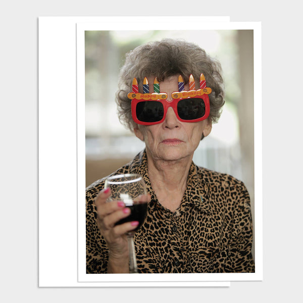 Birthday Glasses Happy Birthday Greeting Card