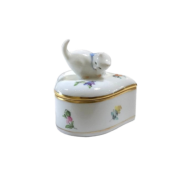 Vintage Herend Queen Victoria Heart-Shaped Trinket Box