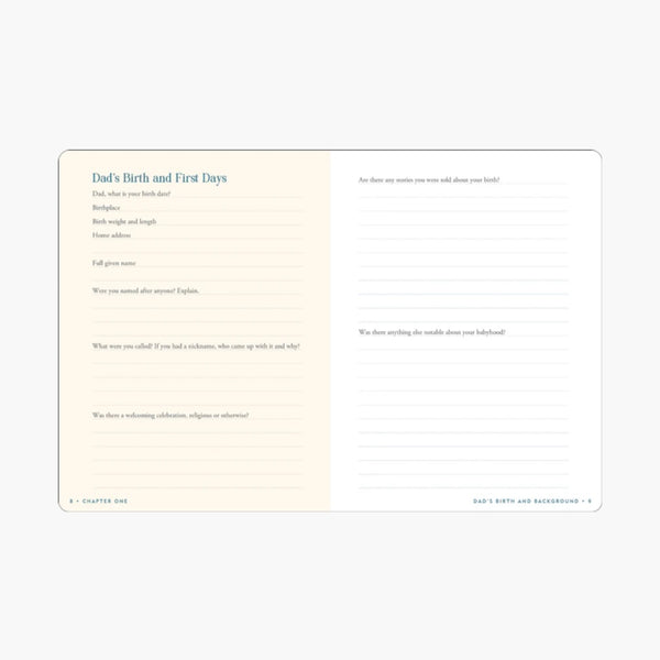 Dad's Story - Keepsake Memory Book