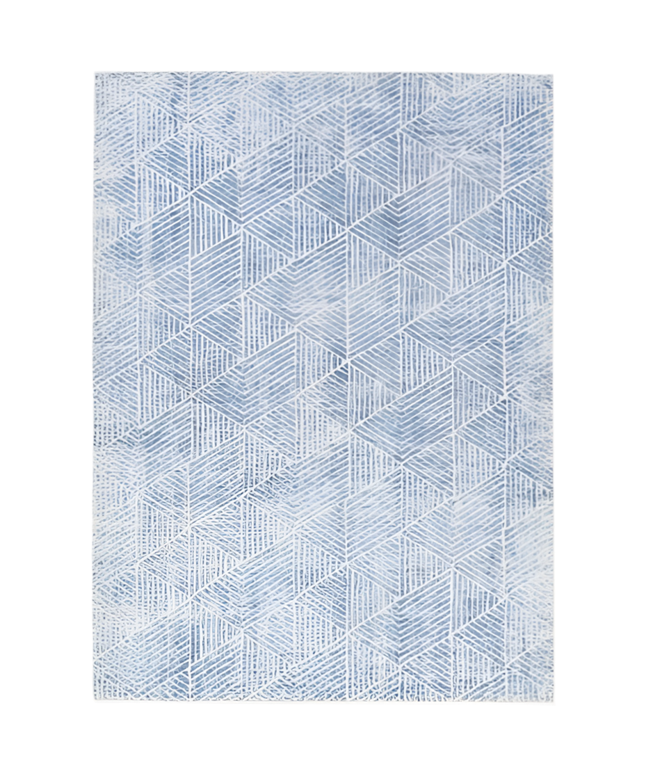 Aura Blue White Rug