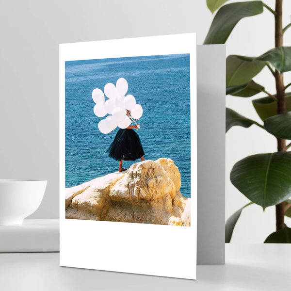 On a Rock by a Sea Happy Birthday Greeting Card