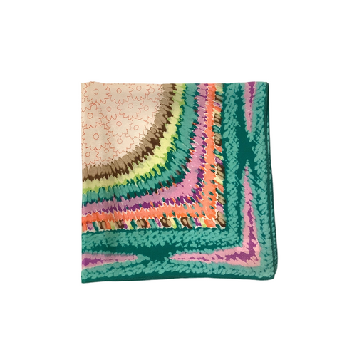 Vintage Multicoloured Silk Scarf