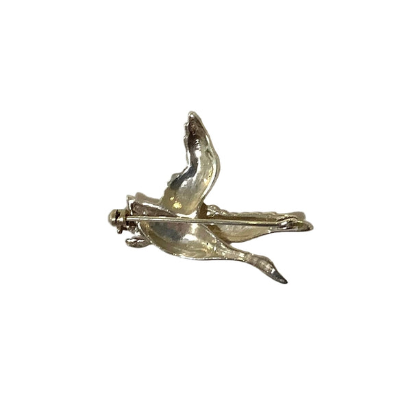Vintage Sterling Silver Bird Brooch