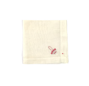 Vintage Hankie With Embroidered Basket