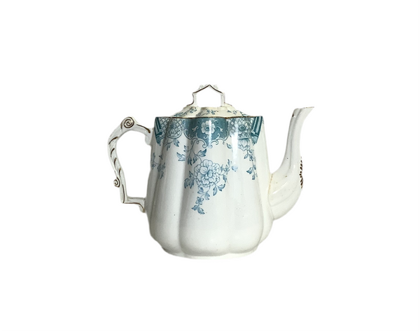 Vintage Genoa Blue & Gold Teapot