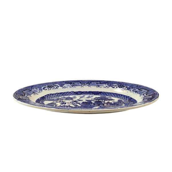 Vintage Blue Willow Oval Platter