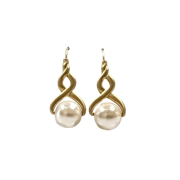 Vintage Faux Pearl Drop Earrings