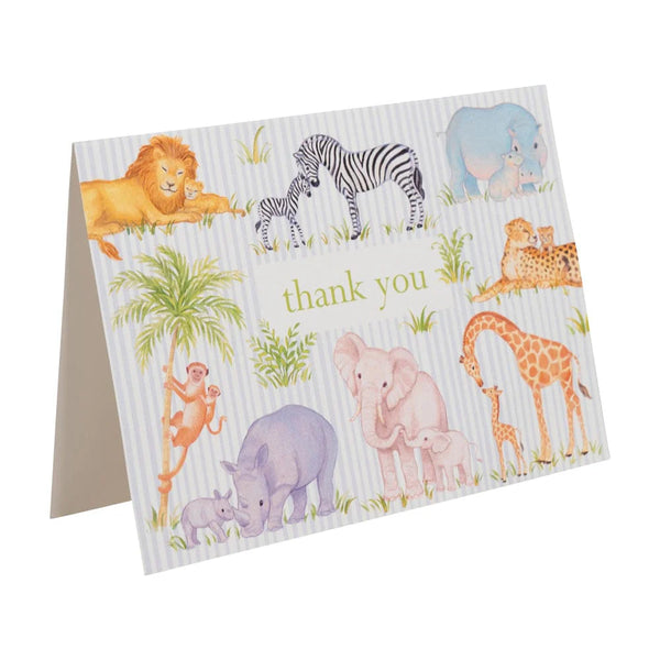Safari Baby Thank You Notes Boxed Cards s/8