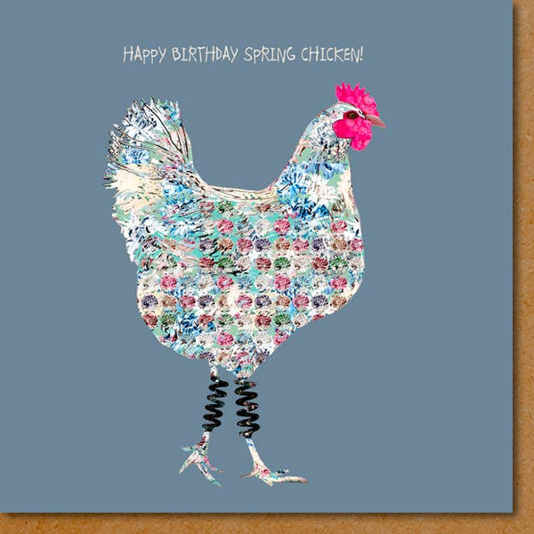 Spring Chicken Birthday Card