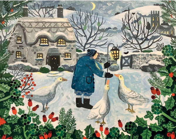 Geese By Moonlight - Christmas Card Pack s/6