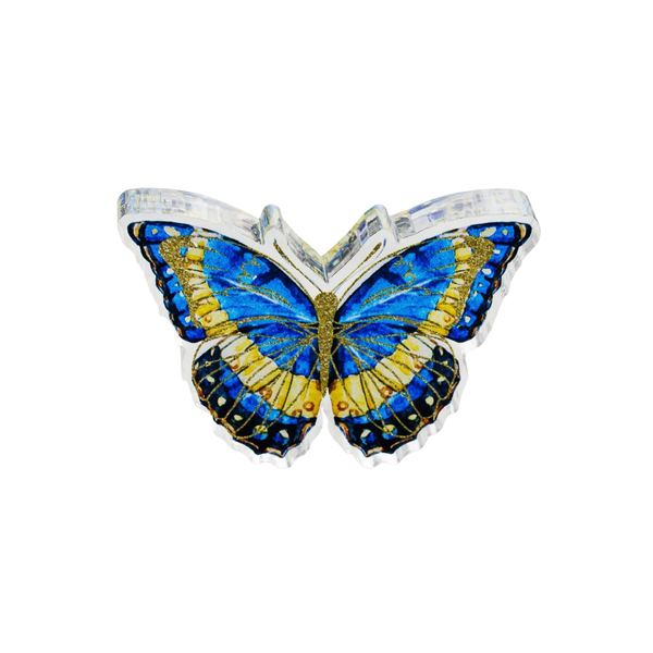 Acrylic Napkin Weight - Butterfly Blues