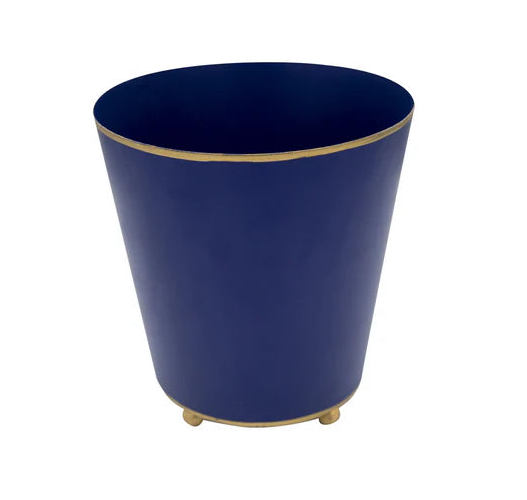 Matte Round Cachepot Planter - Indigo Blue (2 sizes)