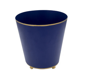 Matte Round Cachepot Planter - Indigo Blue (2 sizes)