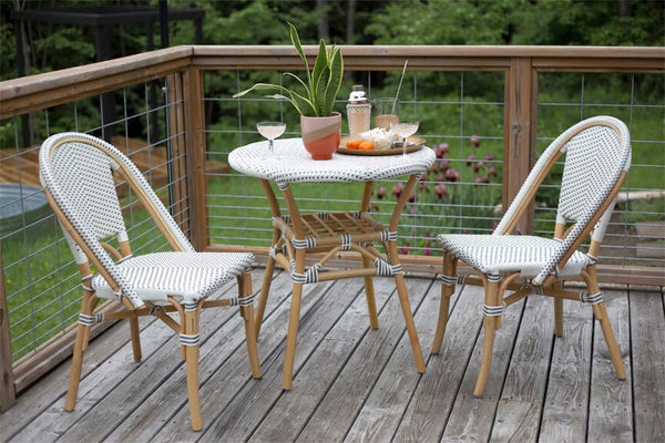 Bistro 3 Piece Set in White & Grey