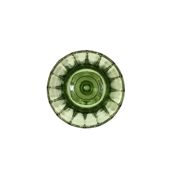 Vintage Footed Green Glass Vase  - 2 available