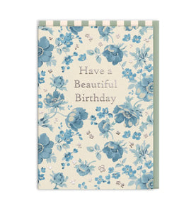 Blue Anenome Beautiful Birthday Card