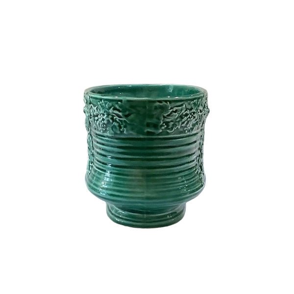 Vintage Sylvac "Bacchanti" Green Pottery Jardiniere/Planter