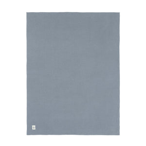 Waffle Knitted Baby Blanket - Blue