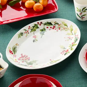 Holly and Vines Oval Platter