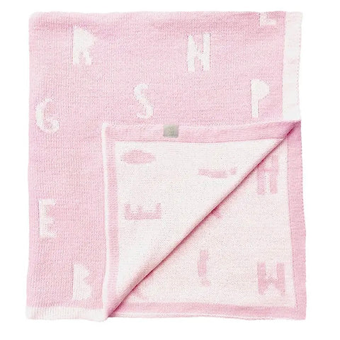 Pink Chenille Stroller Blanket