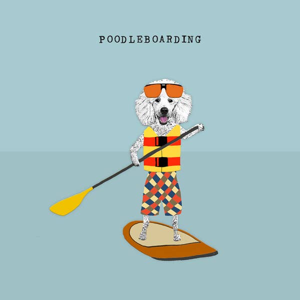 Poodle Boarding Card