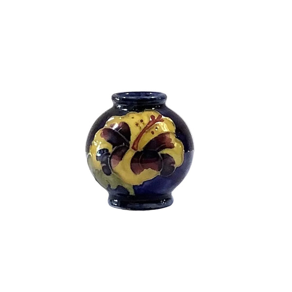 Vintage Moorcroft Pottery “Hibiscus” Miniature Vase
