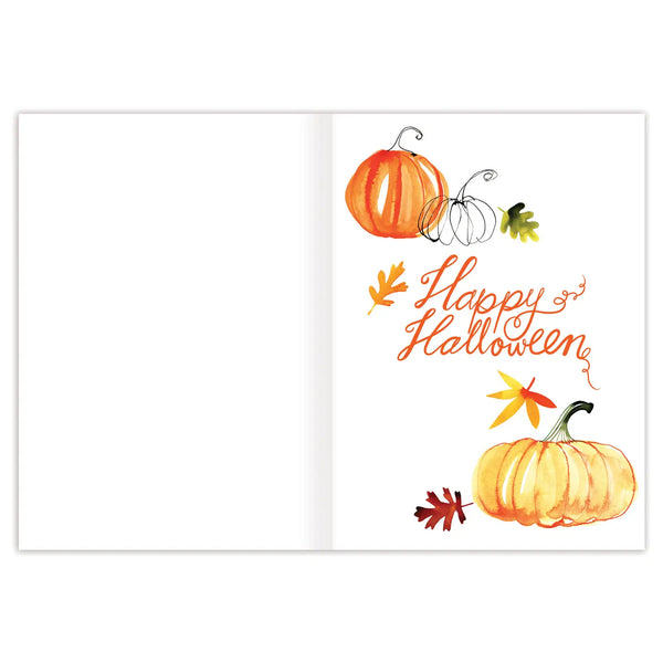 Stacked Pumpkins Halloween Card