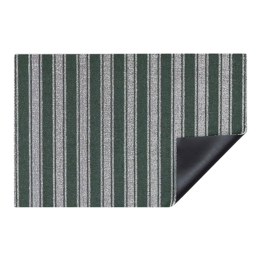 Chilewich Indoor/Outdoor Boardwalk Stripe Shag Floor Mat - Fern