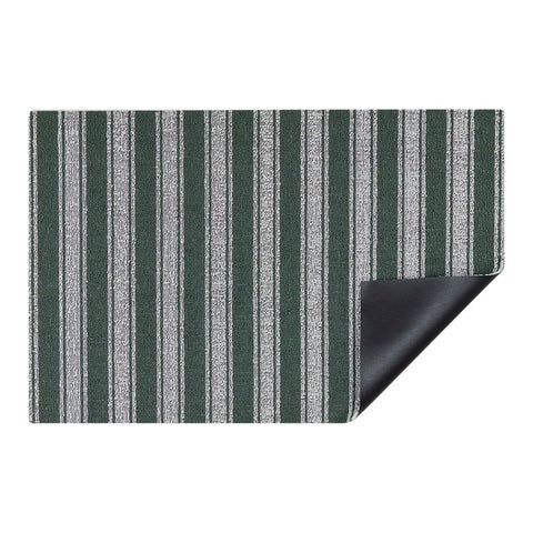 Chilewich Indoor/Outdoor Boardwalk Stripe Shag Floor Mat - Fern