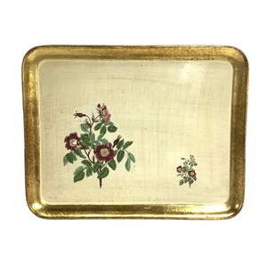 Vintage Florentine Gold & Floral Tray